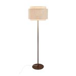DFTP by Nordlux Takai Lampadaires Salon Métal et Textile Beige | Convient pour E27