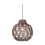 Good&Mojo Suspension Luminaire Mendoza Bambou Burgundy S | Convient pour 1x E27 
