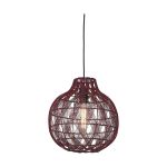 Good&Mojo Suspension Luminaire Mendoza Bambou Burgundy S | Convient pour 1x E27 