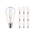 Lot 10x Noxion Lucent LED E27 Poire Filament Claire 4W 470lm - 827 Blanc Très Chaud | Équivalent 40W