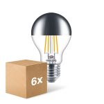Lot 6x Philips MASTER Value LED Ampoule E27 Poire Miroir 7.2W 650lm – 827 Blanc Très Chaud | Meilleur Rendu Des Couleurs - Dimmable - Équivalent 60W