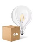 Lot 4x Osram SuperStar LED E27 Globe 125mm Filament Claire 7W 806lm - 822-827 Dim To Warm | Dimmable - Équivalent 60W