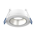 Noxion Spot LED Ares Profond ring Blanc - avec Inner Cercle  Argent | Diamètre 68mm - incl. GU10 Fitting