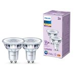 Lot 2x Philips Spot LED GU10 PAR16 4W 255lm 36D - 827 Blanc Très Chaud