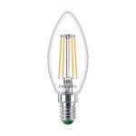 Philips Master Ultra Efficient LED E14 Bougie Filament Claire 2.3W 485lm - 827 Blanc Très Chaud | Équivalent 40W
