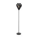 Eglo Lampadaires Salon Carlton 5 Acier Noir | IP20 - Convient pour 1x E27 