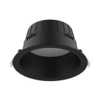 Noxion Downlight LED Hera Profond Encastré Noir 15W 1500lm 80D - 827-830-840 CCT | 176mm - Diamètre 150mm