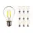 Lot 10x Noxion Lucent LED E27 Poire Filament Claire 4.5W 470lm - 840 Blanc Froid | Équivalent 40W