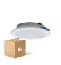 Lot 6x Downlight LED Pan 12W 960lm 830 Blanc Chaud | 121mm - Diamètre 100mm