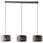 Brilliant Tyas Suspension Luminaire Métal Noir Dorée | Convient pour 3x E27
