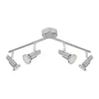Ledvance Spot LED GU10 Aluminium 4x 3W - 827 Blanc Très Chaud 