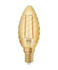 Ledvance Vintage 1906 LED E14 Bougie Dorée 2.5W 220lm - 824 Blanc Très Chaud | Équivalent 25W