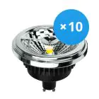 Lot 10x Noxion Lucent Spot LED GU10 AR111 12W 600lm 40D - 930 Blanc Chaud | Meilleur rendu des couleurs - Dimmable - Équivalent 50W