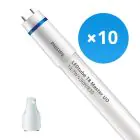 Lot 10x Philips Tube LED T8 MASTER (EM/Direct 230V) Ultra Output 14.7W 2300lm - 830 Blanc Chaud | 120cm - Équivalent 36W