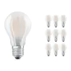 Lot 10x Ledvance CLASSIC LED E27 Poire Filament Dépolie 6.5W 806lm - 840 Blanc Froid | Équivalent 60W