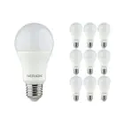 Lot 10x Noxion Lucent Classic LED E27 Poire Dépolie 9.5W 1055lm - 827 Blanc Très Chaud | Équivalent 75W