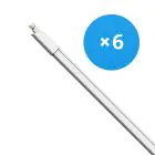 Lot 6x Réglette LED Étanche 27W 2970lm - 840 Blanc Froid | 150cm