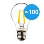 Lot 100x Noxion Lucent LED E27 Poire Filament Claire 4.5W 470lm - 840 Blanc Froid | Équivalent 40W