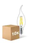 Lot 10x Philips MASTER LED E14 Bent-tip Bougie Filament Claire 2.5W 340lm - 922-927 Dim To Warm | Meilleur Rendu Des Couleurs - Dimmable - Équivalent 25W