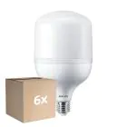 Lot 6x Philips TrueForce Core LED E27 HPL/HPI/SON Dépolie 35W 4800lm 180D - 830 Blanc Chaud | Équivalent 125W