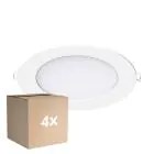 Lot 4x Noxion Downlight LED Slim V2.0 12W 1200lm 120D - 830 Blanc Chaud | 170mm - Diamètre 150mm - IP44 