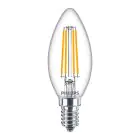Lot 10x Philips Corepro LED Bougie E14 Filament Claire 6.5W 806lm - 827 Blanc Très Chaud | Équivalent 60W