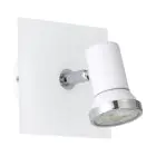 Eglo Applique Murale Tamara 1 Acier Blanc Chrome 2.8W 250lm - 830 Blanc Chaud | IP44 - Incl. 1x GU10