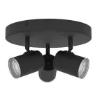 Eglo Plafond Spot Consuma 1 Acier Noir | Convient pour 3x GU10