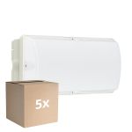 Voordeelpak 5x Philips LED Beveiliging Ledinaire WL055V Wit 6W 600lm - 830 Warm Wit | 374x150mm - IP65 - Bewegingssensor