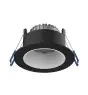 Noxion LED Spot Ares Diep Zwart 6W 540lm 927-940 3CCT - met Binnenring Wit | Zaagmaat 68mm