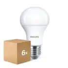 Voordeelpak 6x Philips CorePro LED Lamp E27 Peer Mat 10W 1055lm - 830 Warm Wit | Vervangt 75W